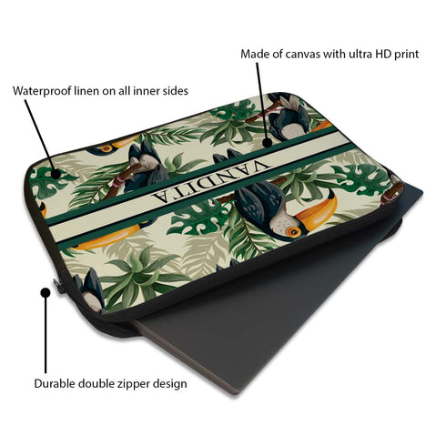 Tiger Printed Personalised Laptop Sleeve/Cover - Uncommongifts.in